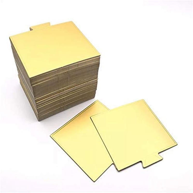 Zlatý banket 7x7 cm čtverec 100 ks. podložka na podnos
