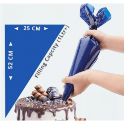 Rękawy worki cukiernicze 22 szt Rozmiar 52 cm Niebieskie Mocne