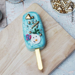 Patyczki akrylowe ZŁOTE 11 cm 10 szt do lodów i cakesicles