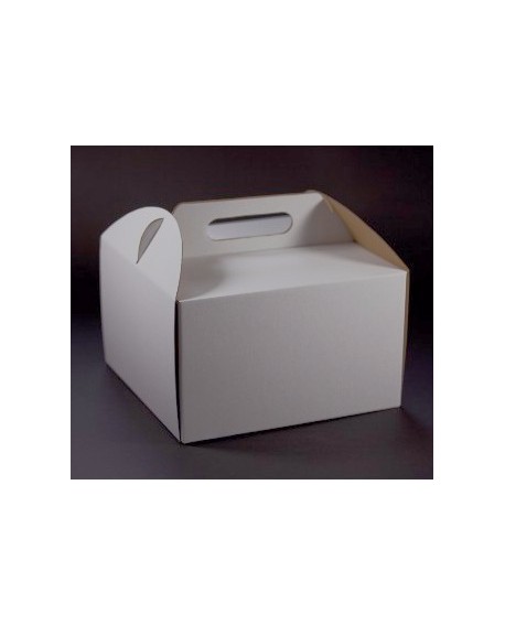 Opakowanie WYSOKIE 30x30x25 cm Białe pudełko koszyczek z rączką