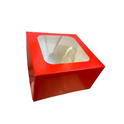 4 db PIROS cupcake-et tartalmazó csomag, magasság 10,5 cm