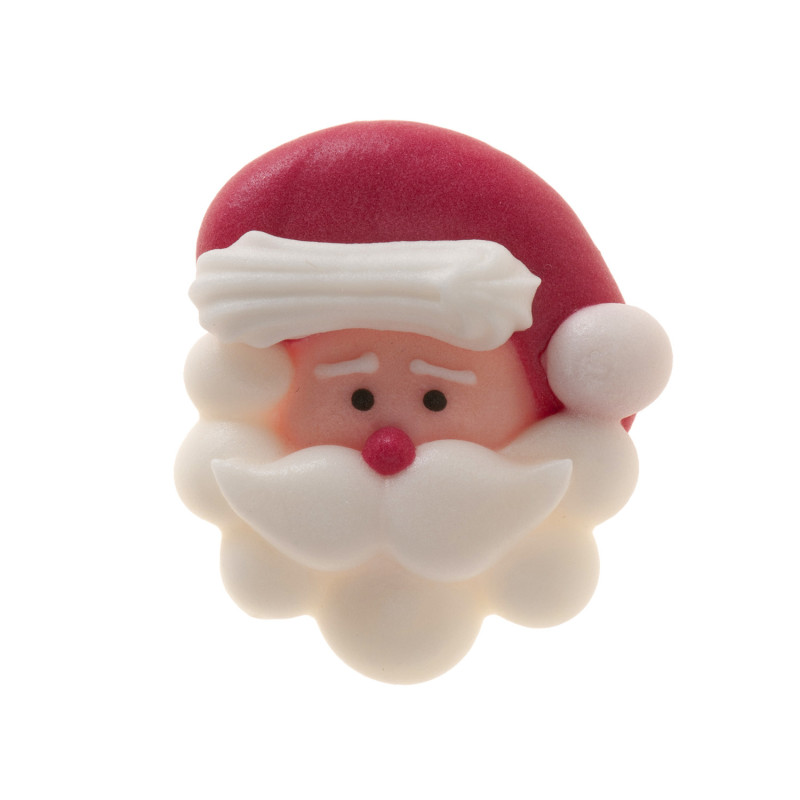 Sugar decorations SANTA'S HEAD 2 pieces