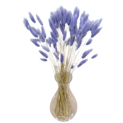 Suszone kwiaty Ozdoba na tort Suszki LAGURUS jasny fiolet 20 gałązek