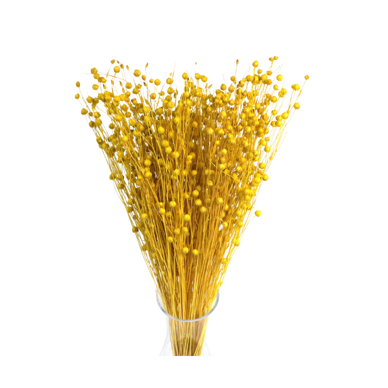 Dried flowers Cake decoration Tinsel yellow 10 branches