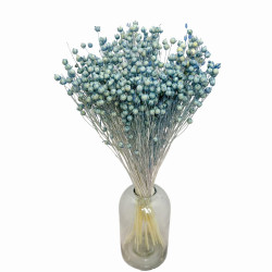 Suszone kwiaty Ozdoba na tort Suszki Len denim 10 gałązek