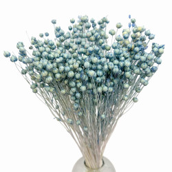 Suszone kwiaty Ozdoba na tort Suszki Len denim 10 gałązek