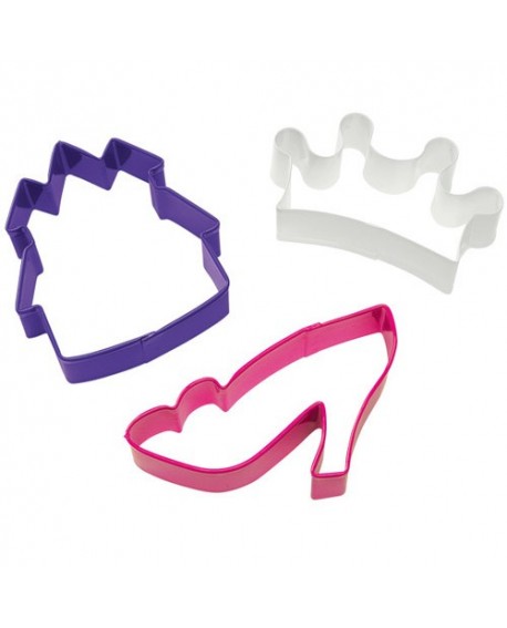Wilton sada vykrajovátek 3 ks – Princess Castle Crown Shoe