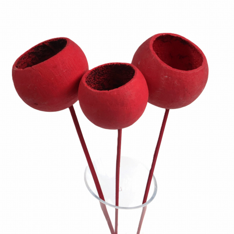 Dried flowers Cake decoration Dried BELL CUP 1 pc. red