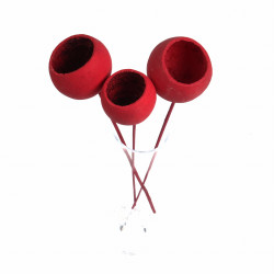 Suszone kwiaty Ozdoba na tort Suszki BELL CUP 1 szt. czerwony