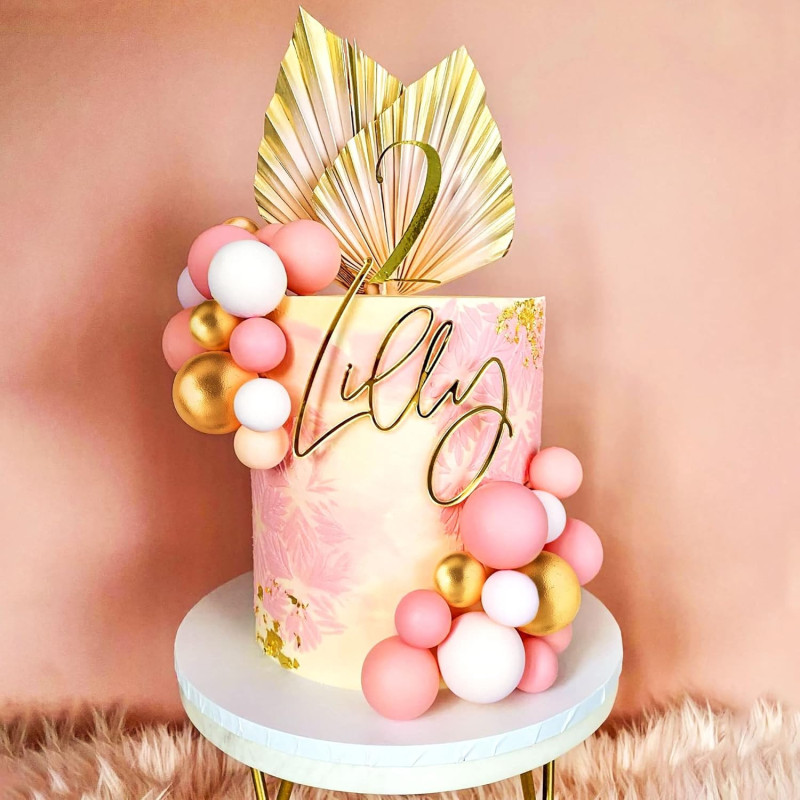 Topper BALLS Light pink Matt Cake decoration 20 pcs