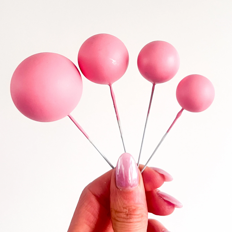 Topper BALLS Light pink Matt Cake decoration 20 pcs