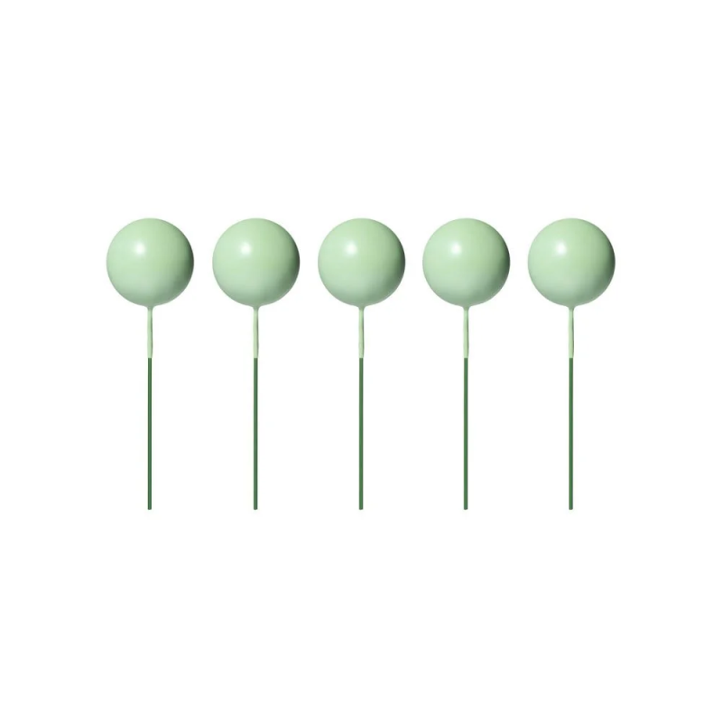 Topper BALLS Light Green Gloss Cake decoration 20 pcs