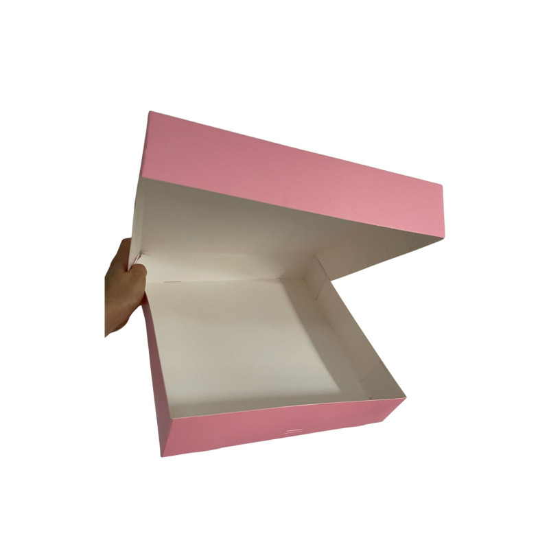 Packaging 30x30x6 cm Pink tart box Tart