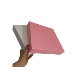 Csomagolás 30x30x6 cm Rózsaszín tortadoboz Torta