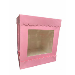 Opakowanie na tort piętrowy 26x26x30 cm Pudełko wysokie z oknem...