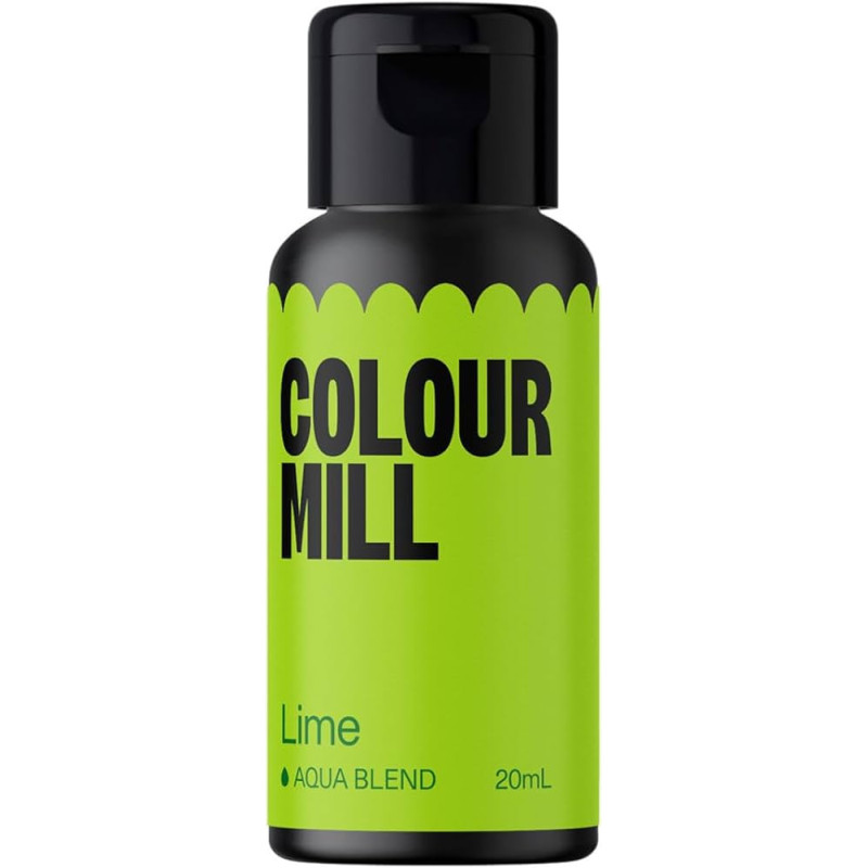 Barwnik Colour Mill Aqua Blend 20ml do lukru, bez, makaroników LIME