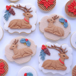 Silicone mold Katy Sue Sitting REINDEER 2 patterns