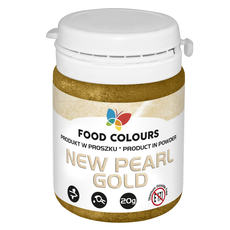 perleťové práškové barvivo Food Colours zlatá (Gold) 20 g