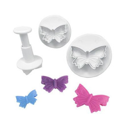 Schmetterlings-Stanzformen mit Auswerfer, 3 Stück.