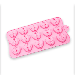 Silikonform ORIGAMI HEARTS 6,5 cm 6 Stück.