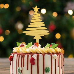 Christmas Tree Topper Plexiglass Gold