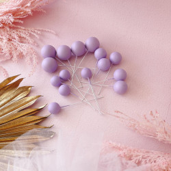 Topper BALLS Lilac Matt Cake decoration 20 pcs