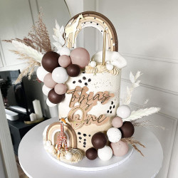 KOULE Topper Ivory Mat dekorace na dort 20 ks