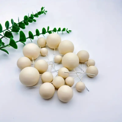 Topper BALLS elefántcsont színű alátét tortadísz 20 db