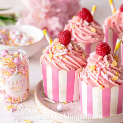 Cup cups, 12 pcs, Pink Rigid Stripes