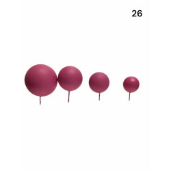 Прикраса для торта Toppers BALLS матового кольору фуксії, 20 шт.