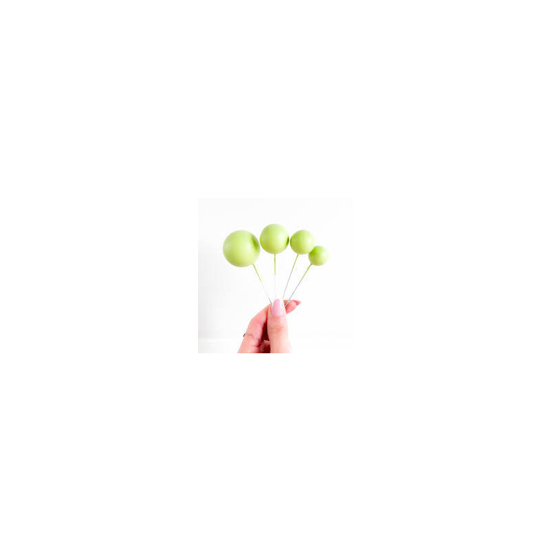Topper BALLS Lime Mat Cake decoration 20 pcs