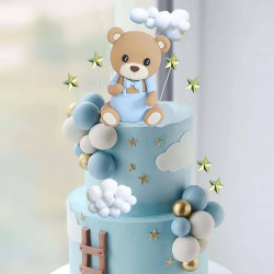 Topper BALLS Blue Matt Cake decoration 20 pcs
