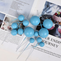 Topper BALLS Blue Matt Cake decoration 20 pcs