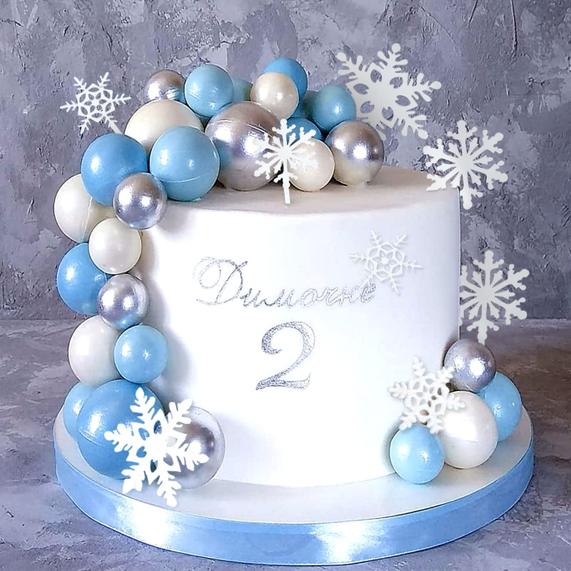 Topper BALLS Blue Matt Cake decoration 20 pcs
