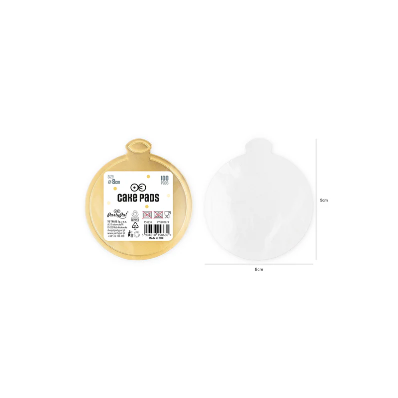 Banquet tray gold 10 cm round 100 pcs tray pad Banquet tray gold 10 cm round 100 pcs tray pad