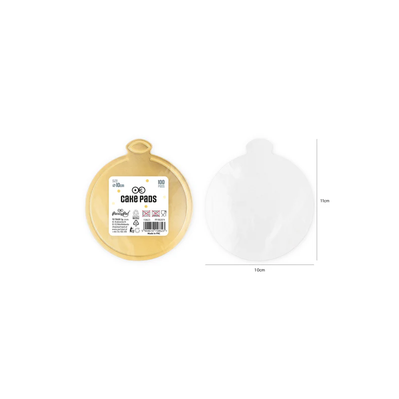 Banketttablett gold 10 cm rund 100 Stück Tablettunterlage Banketttablett gold 10 cm rund 100 Stück Tablettunterlage