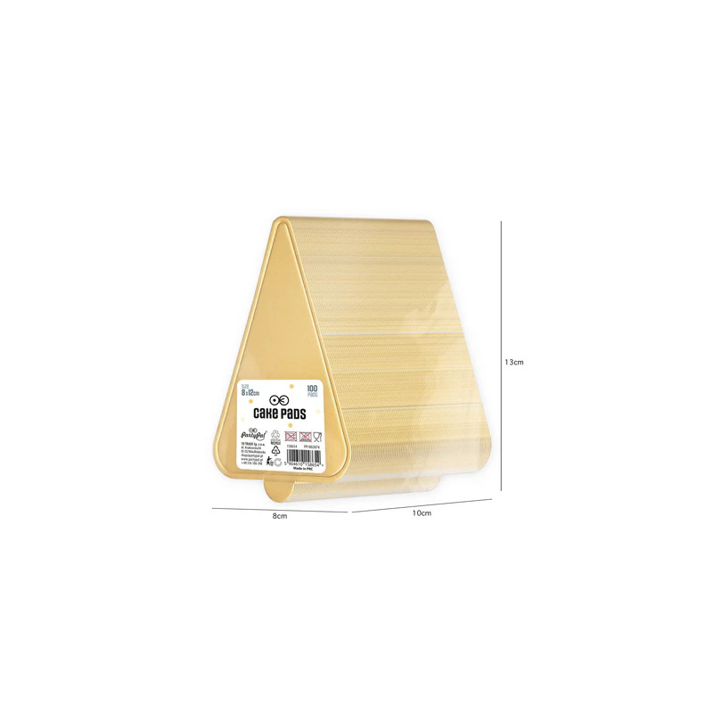 Banquet tray gold 10 cm round 100 pcs tray pad