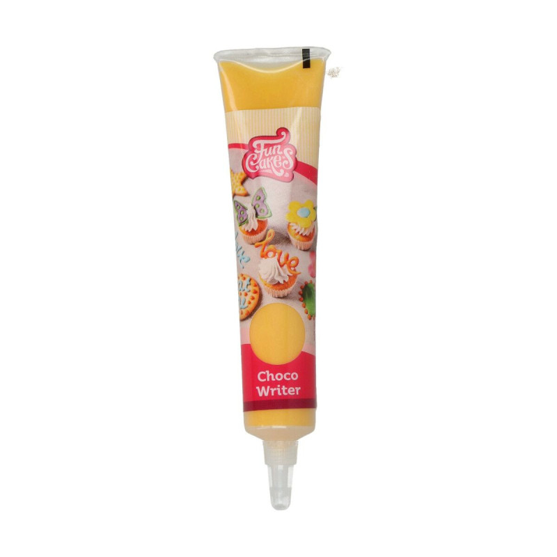 Zuckerstift, Zuckerguss in der Tube, gelber Schokoladenschreiber