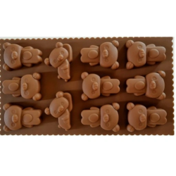 Silikonform Weihnachtsmuster 3,5 cm 12 Schlitze