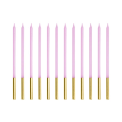 PD Hohe, violette Kerzen, 12 Stück. Elegant, 14 cm hoch.