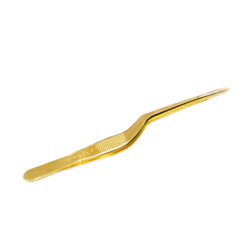 Pęseta zakrzywiona 14 cm złota