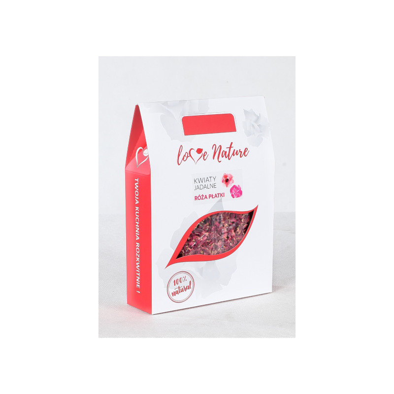 Kwiaty jadalne Love Nature Róża Płatki 60g