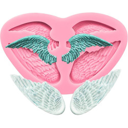 Силиконовая форма для крыльев из поликарбоната, 2 варианта рисунка.