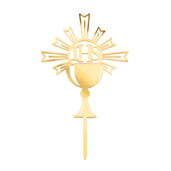 Topper ZŁOTE KRYSZTAŁY Ozdoba na tort