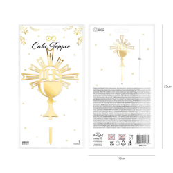 18. Geburtstag Topper Acryl Gold