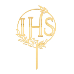 Topper ZŁOTE KRYSZTAŁY Ozdoba na tort