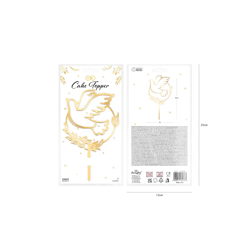18. Geburtstag Topper Acryl Gold