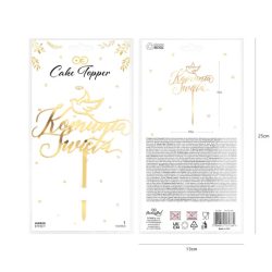 18. Geburtstag Topper Acryl Gold