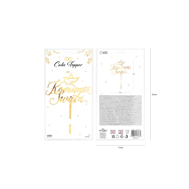 18. Geburtstag Topper Acryl Gold