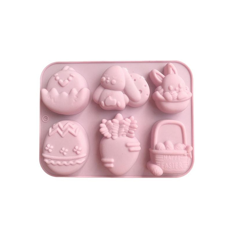 Forma silikonowa EU Wielkanoc 6 gniazd